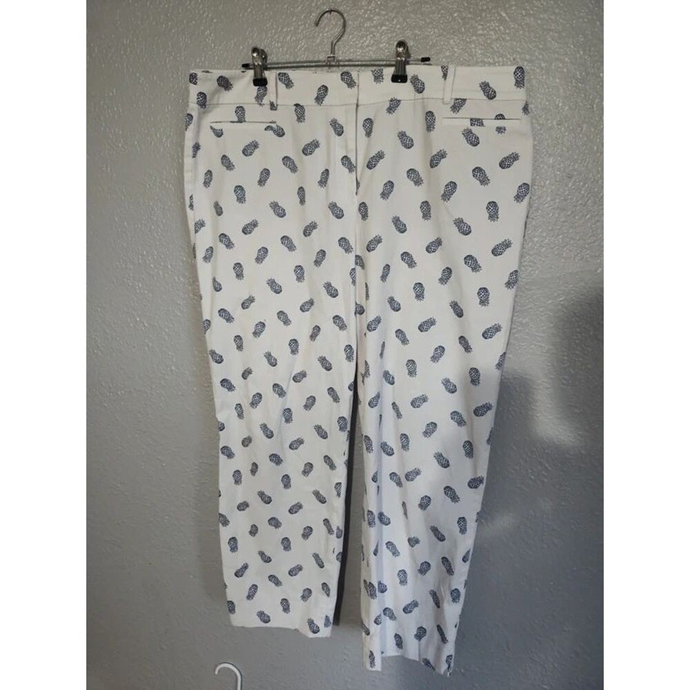 Talbots crop white pants 16